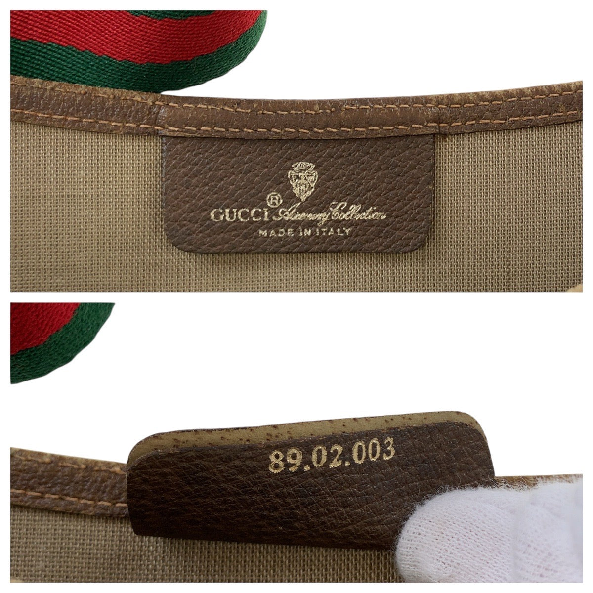 GUCCI Tote Bag 89 02 003 GG Supreme canvas, leather Brown Tote Bag Shoulder Bag Old Gucci Shelly Line Interlocking Women Used