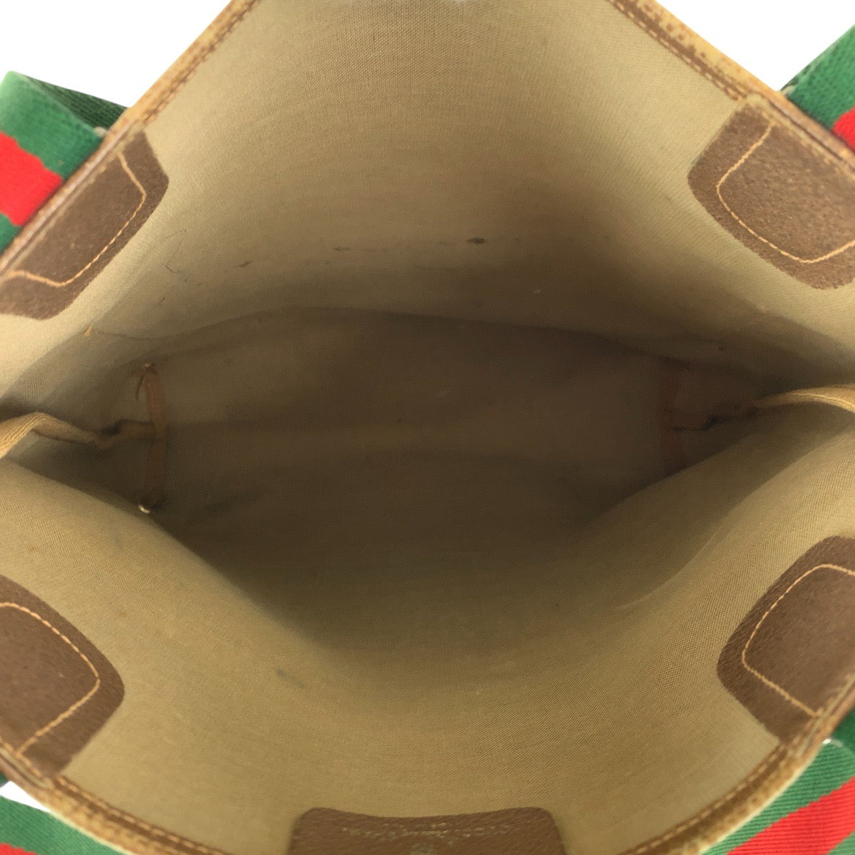 GUCCI Tote Bag 89 02 003 GG Supreme canvas, leather Brown Tote Bag Shoulder Bag Old Gucci Shelly Line Interlocking Women Used
