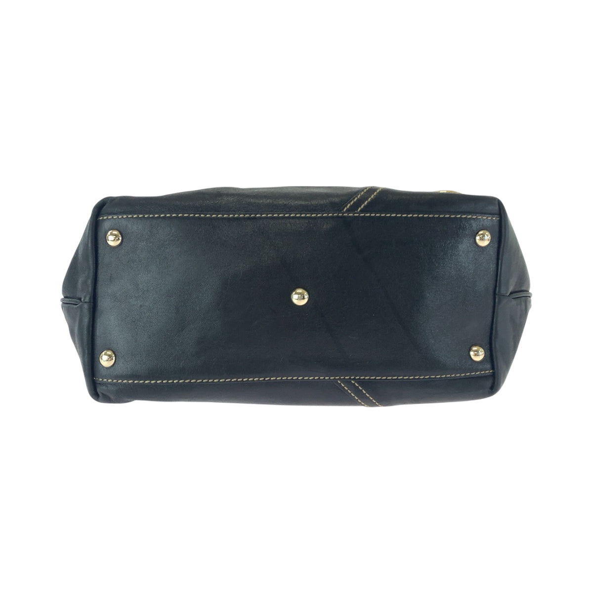 GUCCI Tote Bag 169946 leather Black GoldMetal Tote Bag Shoulder Bag Newbrit Women Used