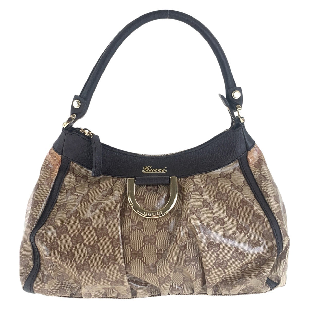 GUCCI Shoulder Bag 265692 PVC, Leather beige Abby GG Crystal Women Used