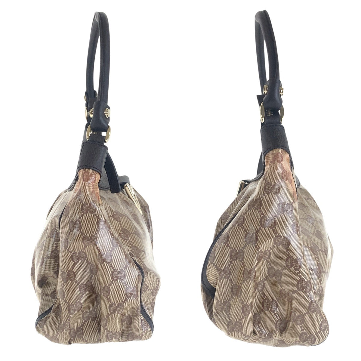 GUCCI Shoulder Bag 265692 PVC, Leather beige Abby GG Crystal Women Used
