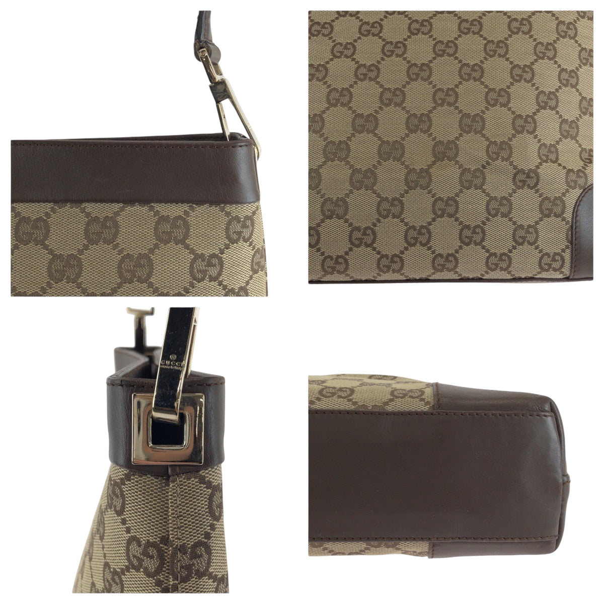 GUCCI Shoulder Bag 001 4231 GG canvas Brown One Shoulder Bag Women Used