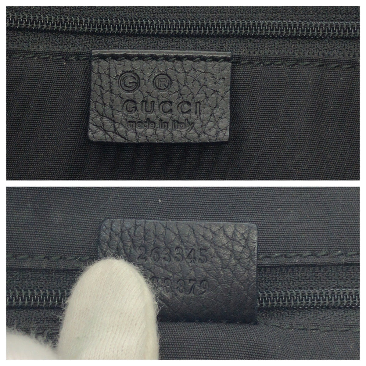 GUCCI Tote Bag 263345 Nylon black Tote Bag handbag Women Used