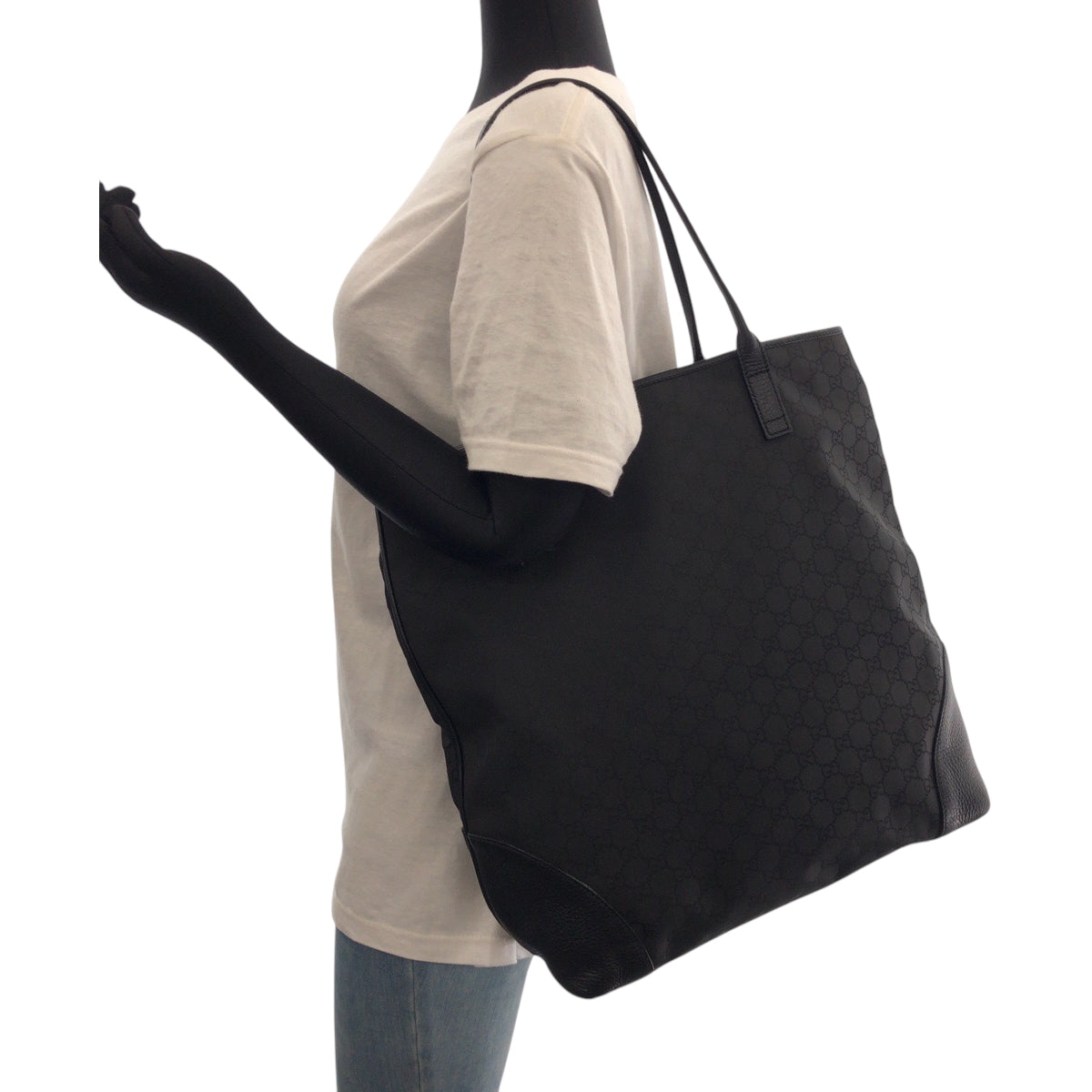 GUCCI Tote Bag 263345 Nylon black Tote Bag handbag Women Used