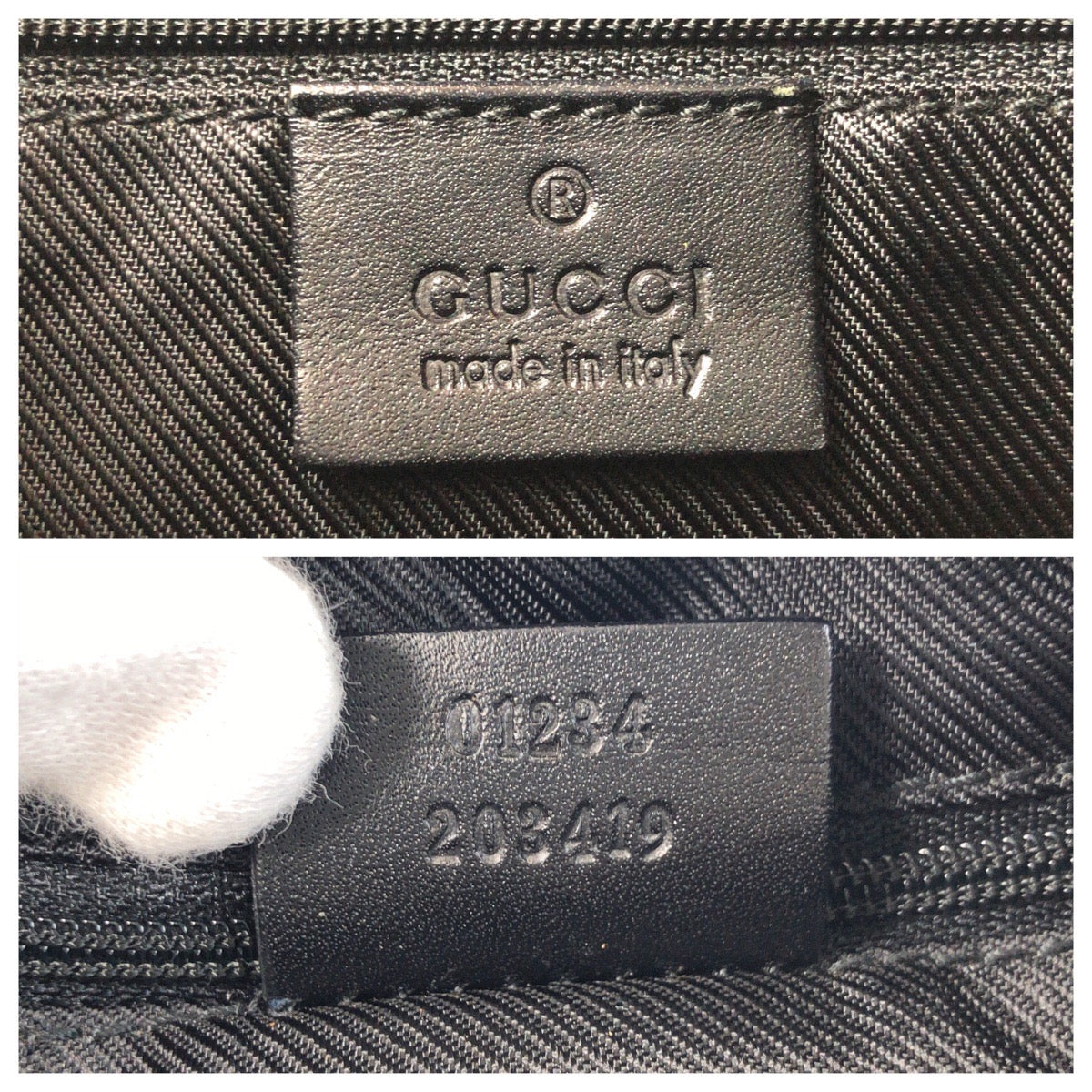 GUCCI Shoulder Bag 01234 GG canvas, leather Black black Women Used