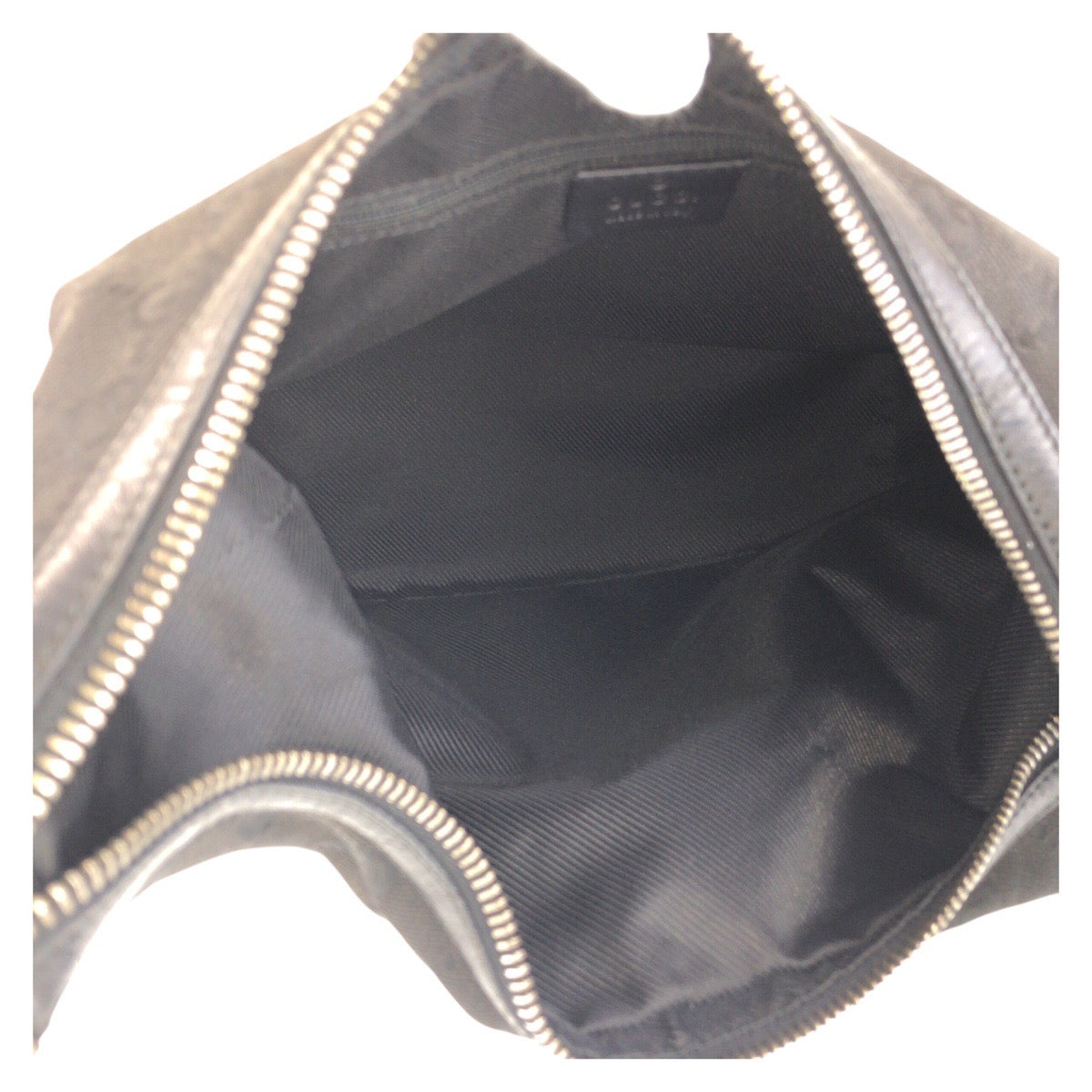 GUCCI Shoulder Bag 01234 GG canvas, leather Black black Women Used