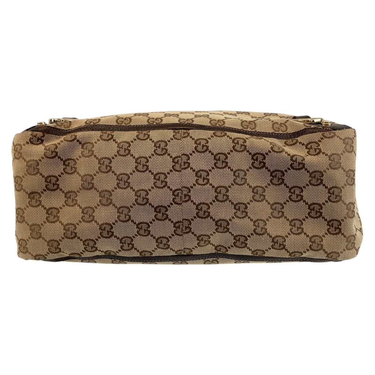 GUCCI Tote Bag 130733 GG canvas, leather Brown Gold Metal Tote Bag Shoulder Bag Abbey Women Used