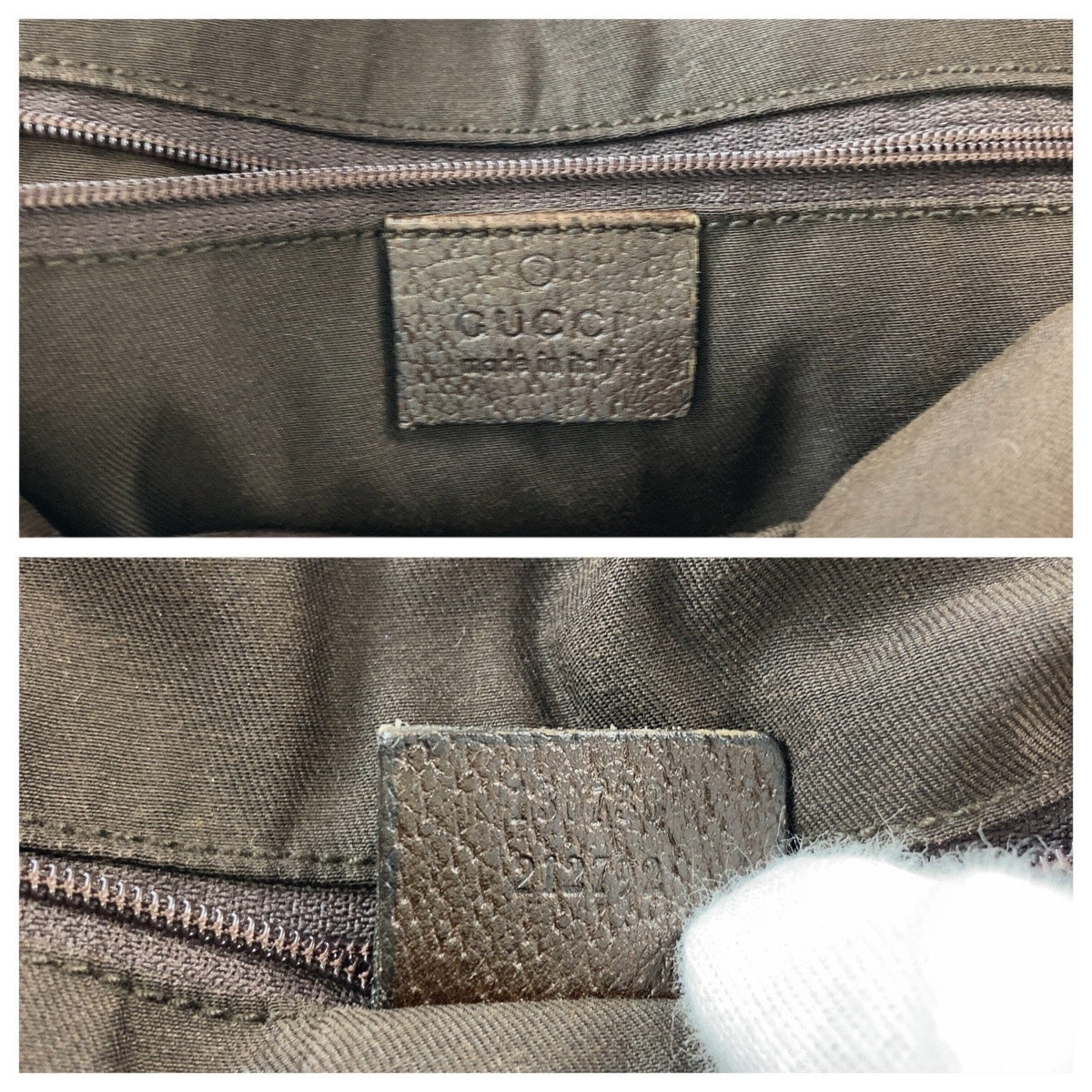 GUCCI Tote Bag 130733 GG canvas, leather Brown Gold Metal Tote Bag Shoulder Bag Abbey Women Used