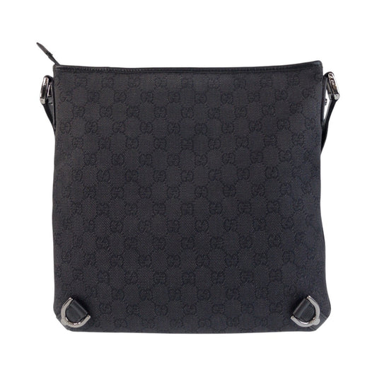 GUCCI Shoulder Bag 268642 GG canvas, leather Black SilverMetal Shoulder Bag Messenger bag Abbey Women Used
