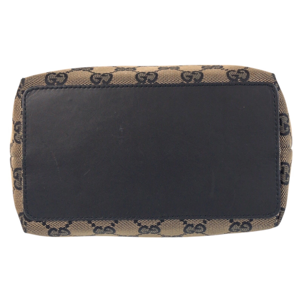 GUCCI Tote Bag 002 1099 GG canvas, leather Beige Black Gold Metal Tote Bag Shoulder Bag Women Used
