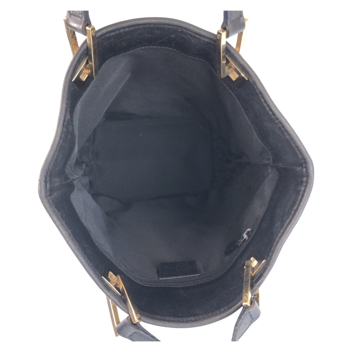 GUCCI Tote Bag 002 1099 GG canvas, leather Beige Black Gold Metal Tote Bag Shoulder Bag Women Used