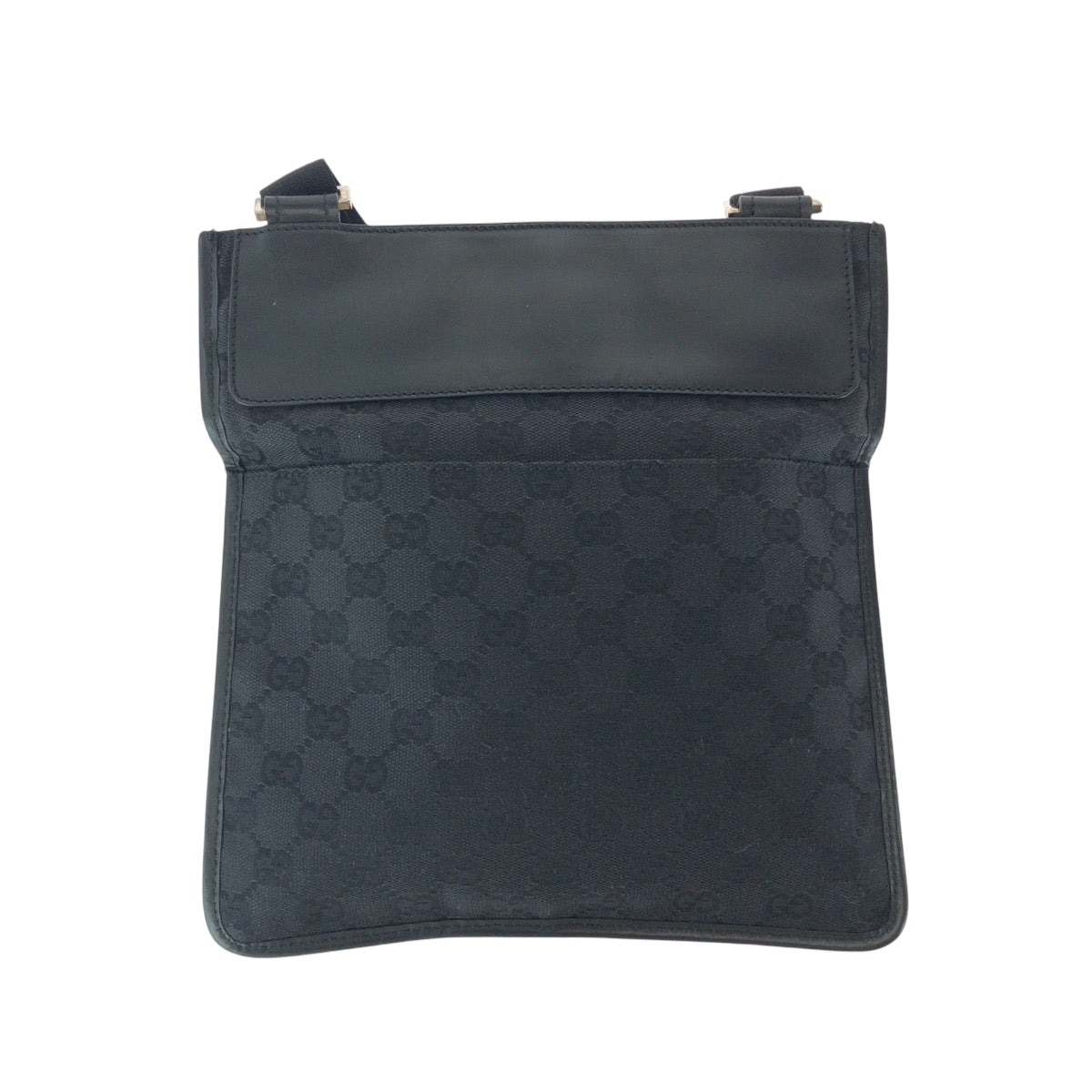 GUCCI Shoulder Bag 27639 GG canvas Black SilverMetal Shoulder Bag Sacoche Women Used
