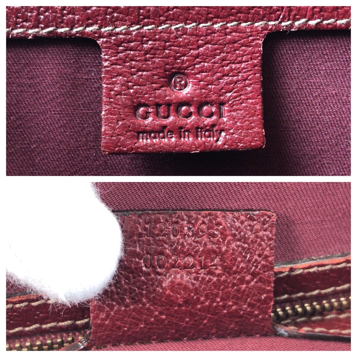 GUCCI Tote Bag 120895 GG canvas, leather Beige Bordeaux Gold Metal Tote Bag handbag Women Used