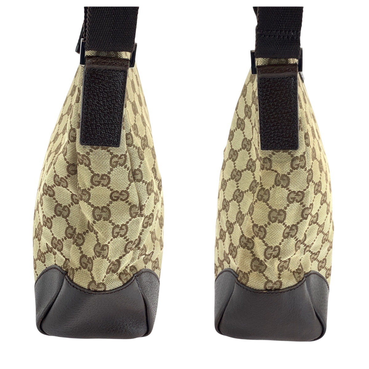 GUCCI Shoulder Bag 110054 GG canvas Beige Brown SilverMetal Shoulder Bag Messenger bag Women Used