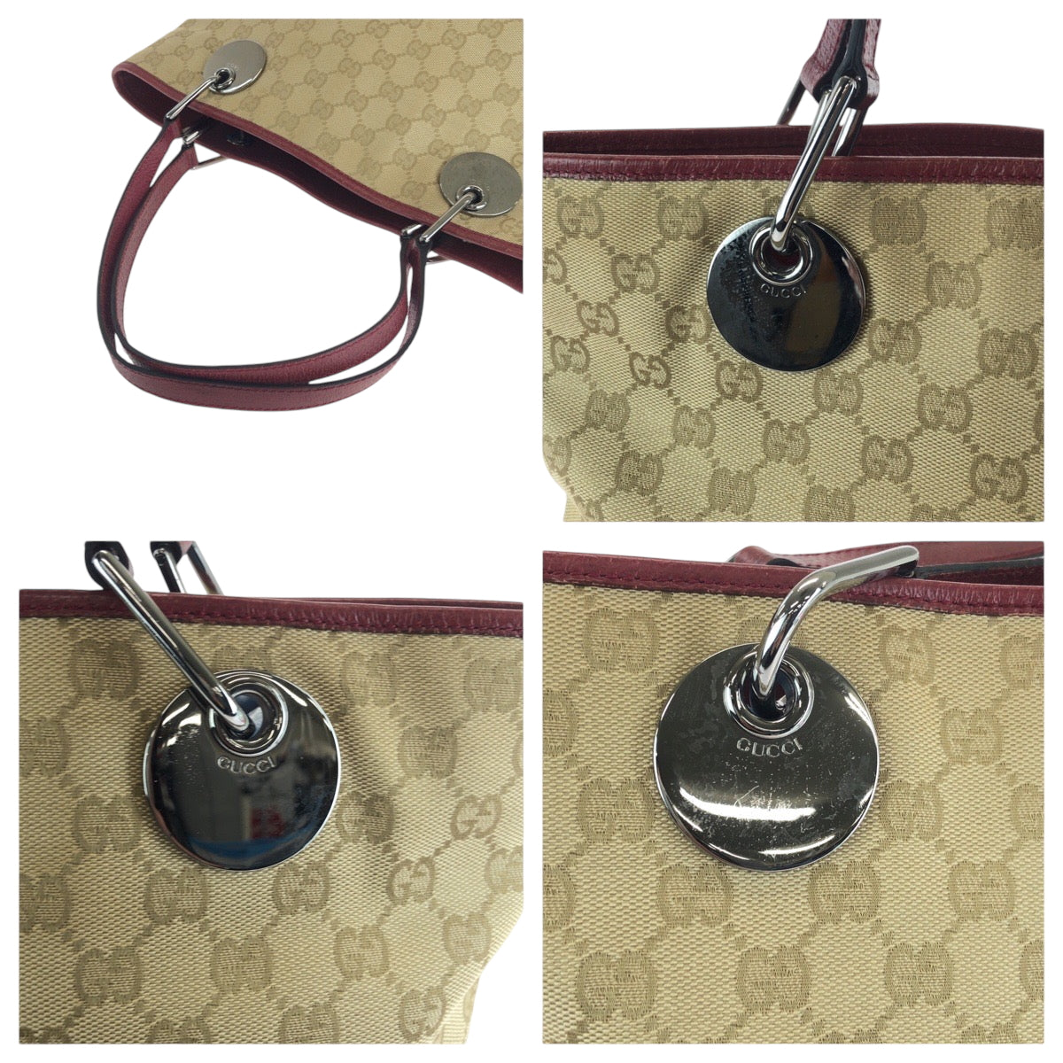GUCCI Tote Bag 120836 GG canvas beige Tote Bag handbag Women Used