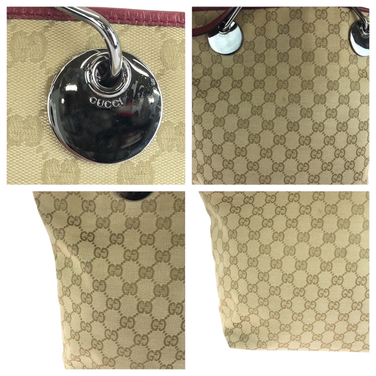 GUCCI Tote Bag 120836 GG canvas beige Tote Bag handbag Women Used