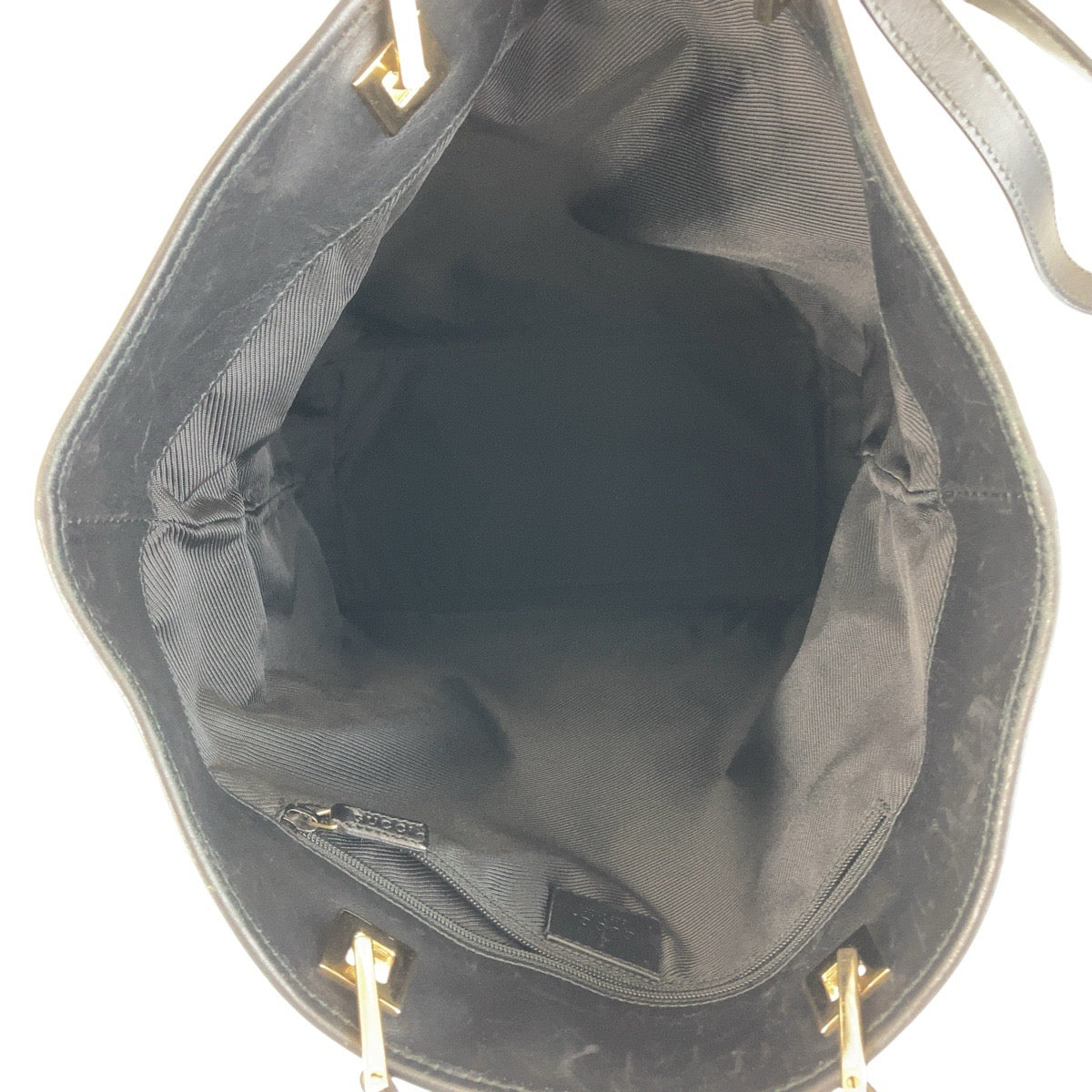 GUCCI Tote Bag 002 1098 GG canvas, leather Black GoldMetal Tote Bag Shoulder Bag Women Used