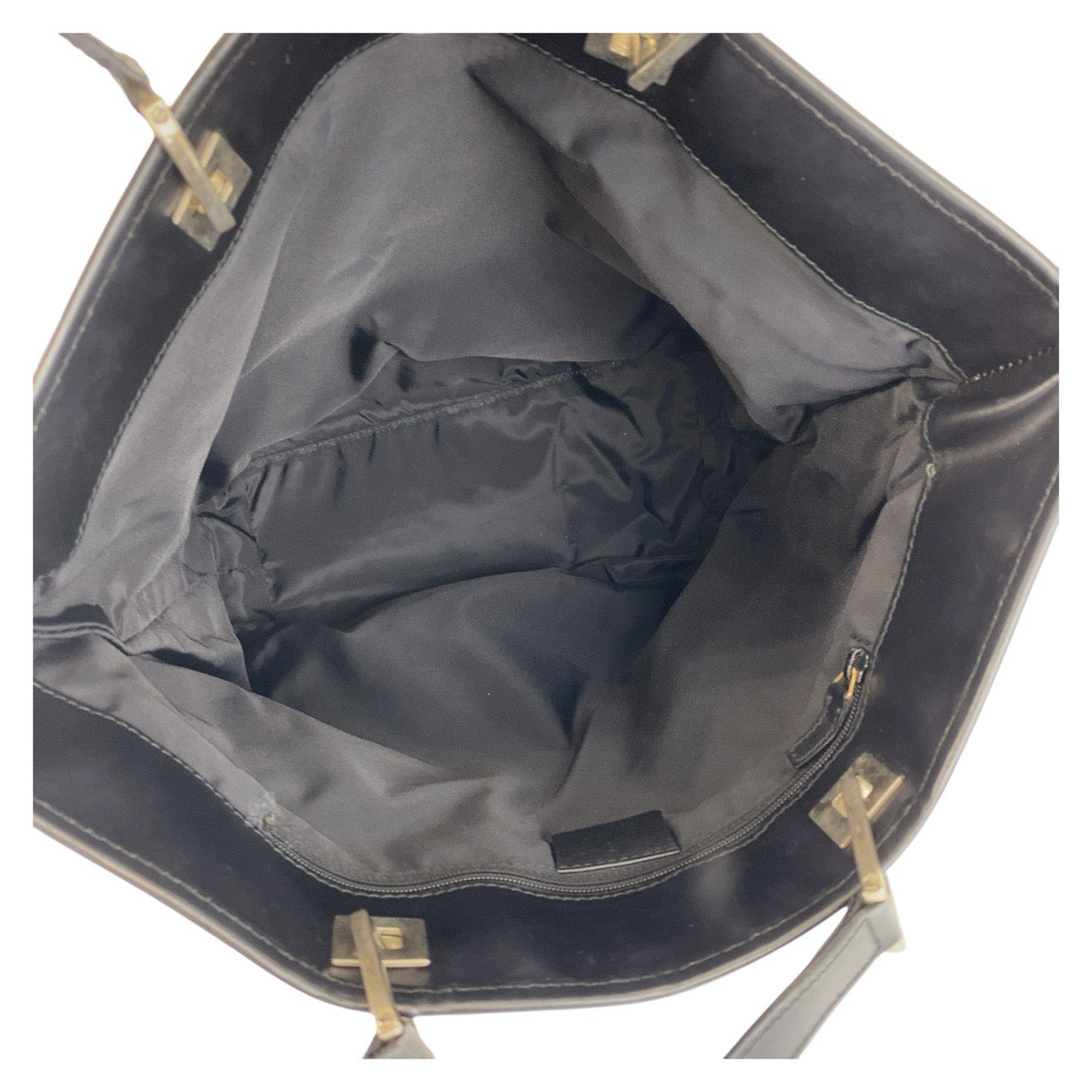 GUCCI Tote Bag 31243 GG canvas, leather Black SilverMetal Tote Bag Shoulder Bag Women Used