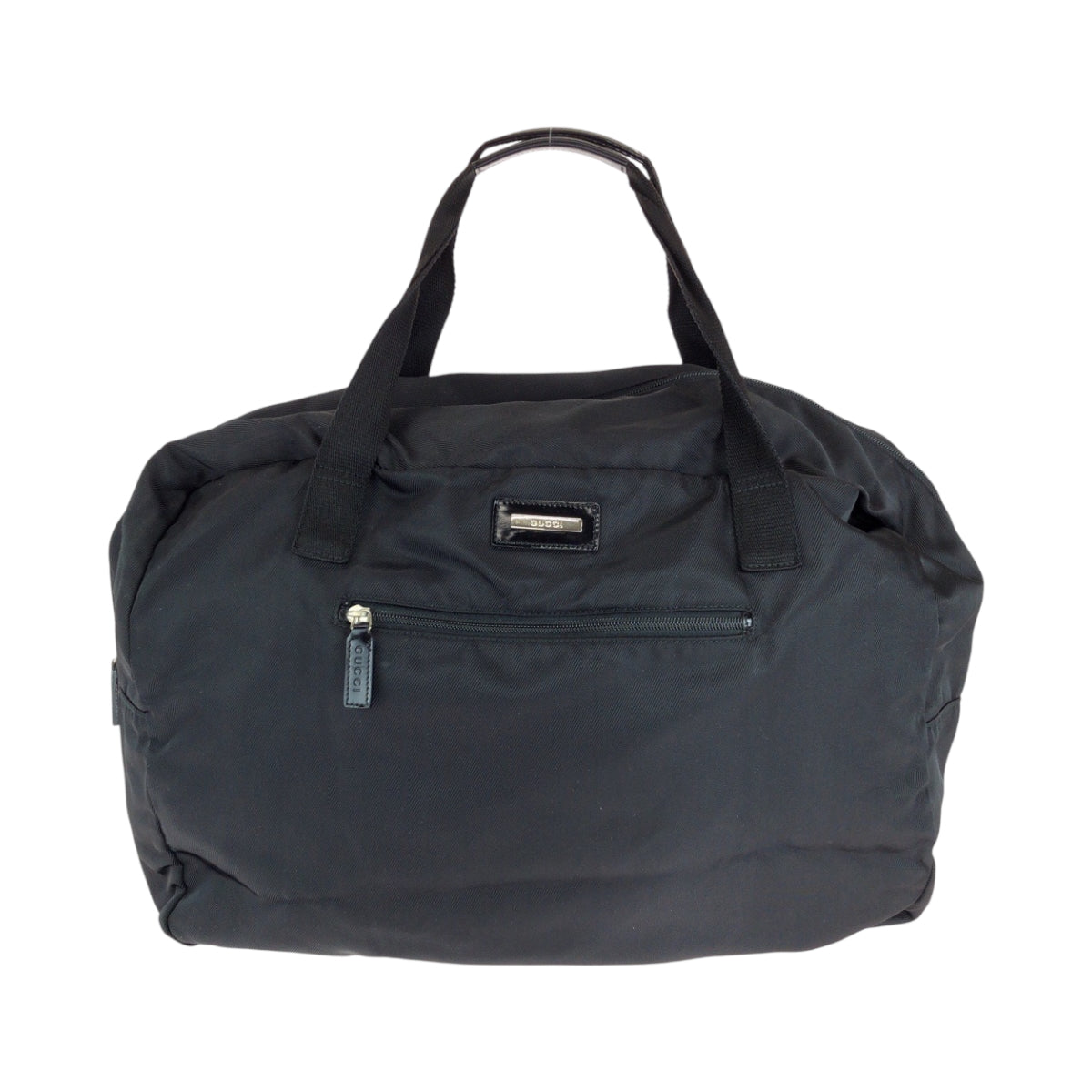 GUCCI Boston Duffel bag 012 0389 Nylon Black SilverMetal Boston Duffel bag Handbag Women Used