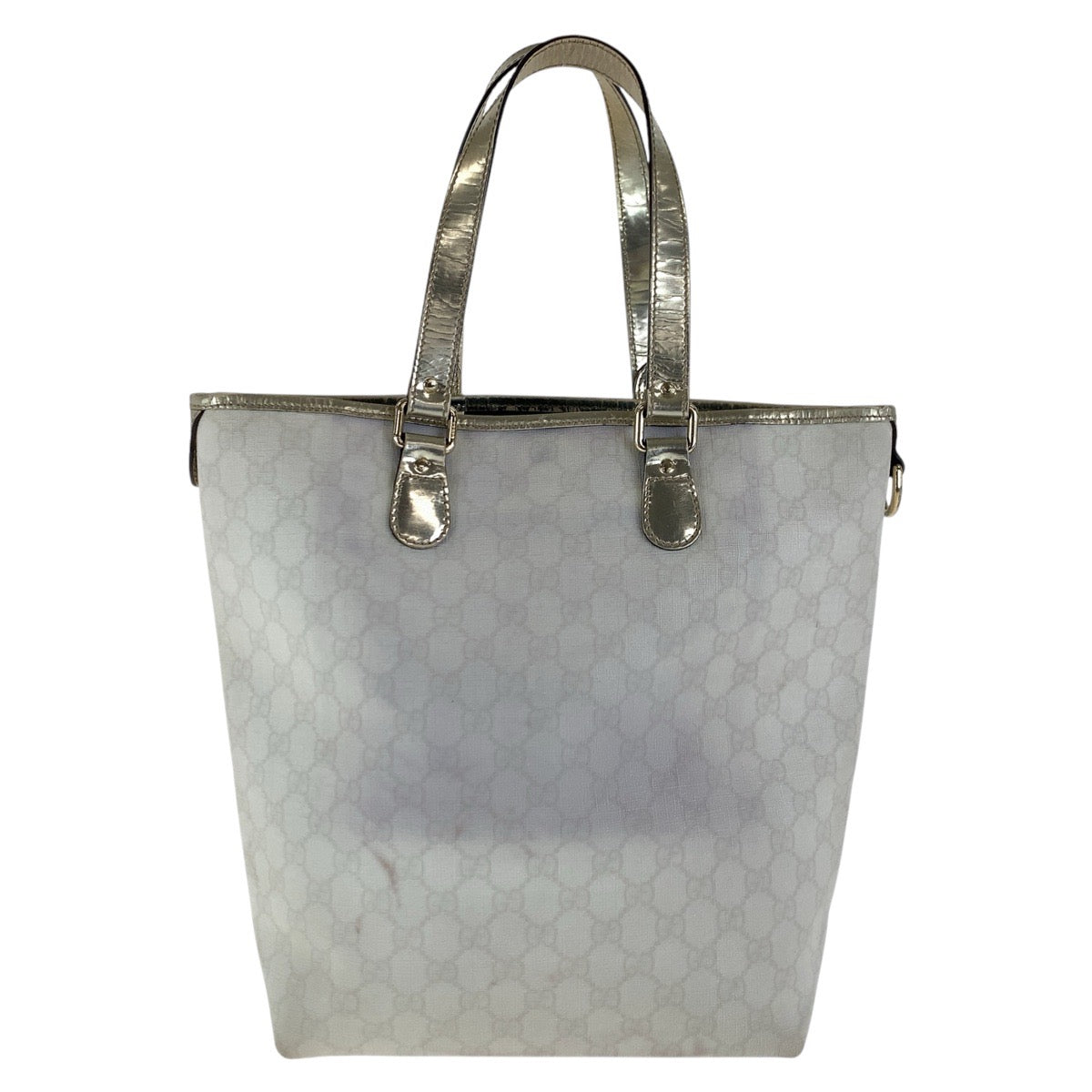 GUCCI Tote Bag 189896 GG Supreme canvas, enamel White gold Tote Bag Shoulder Bag Women Used