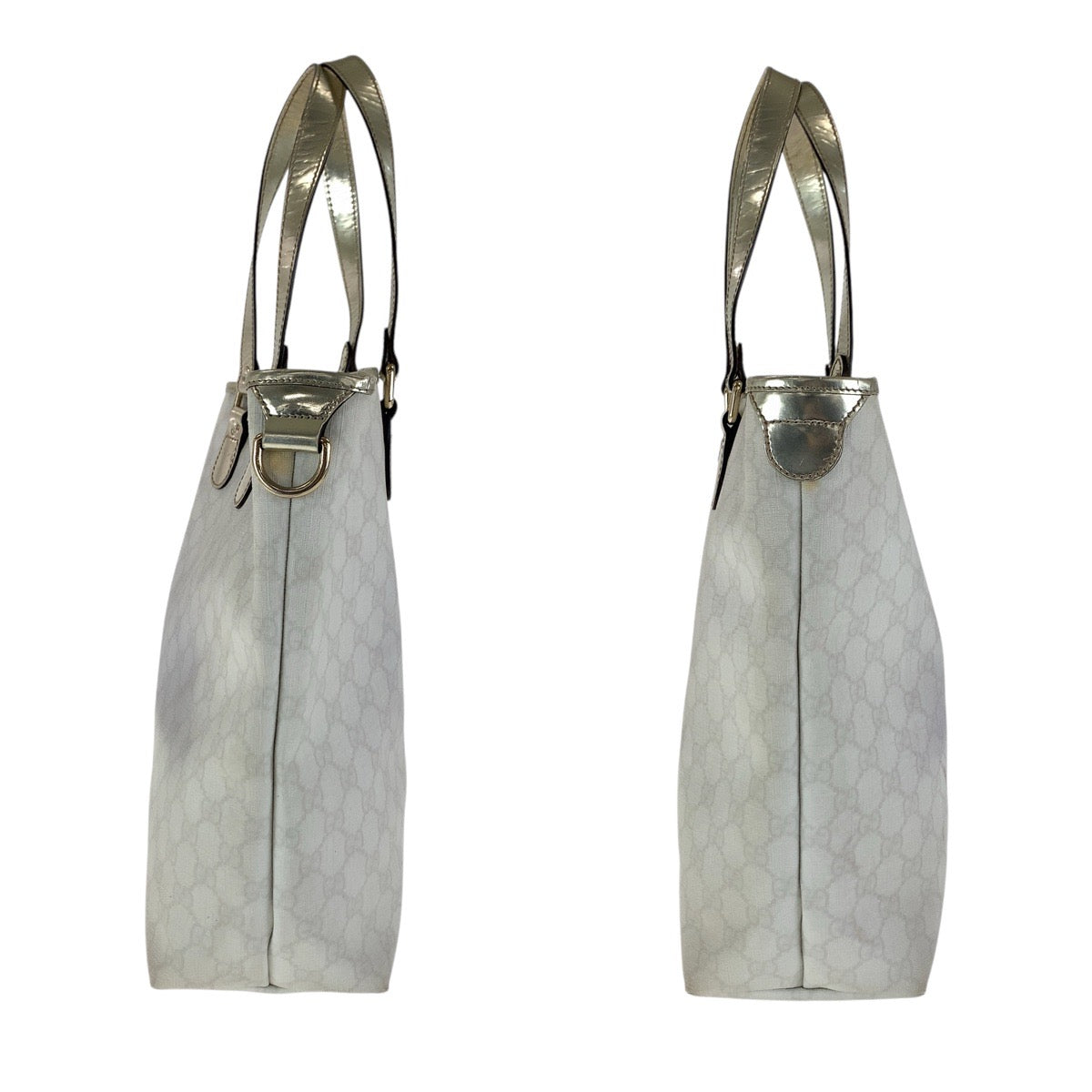 GUCCI Tote Bag 189896 GG Supreme canvas, enamel White gold Tote Bag Shoulder Bag Women Used