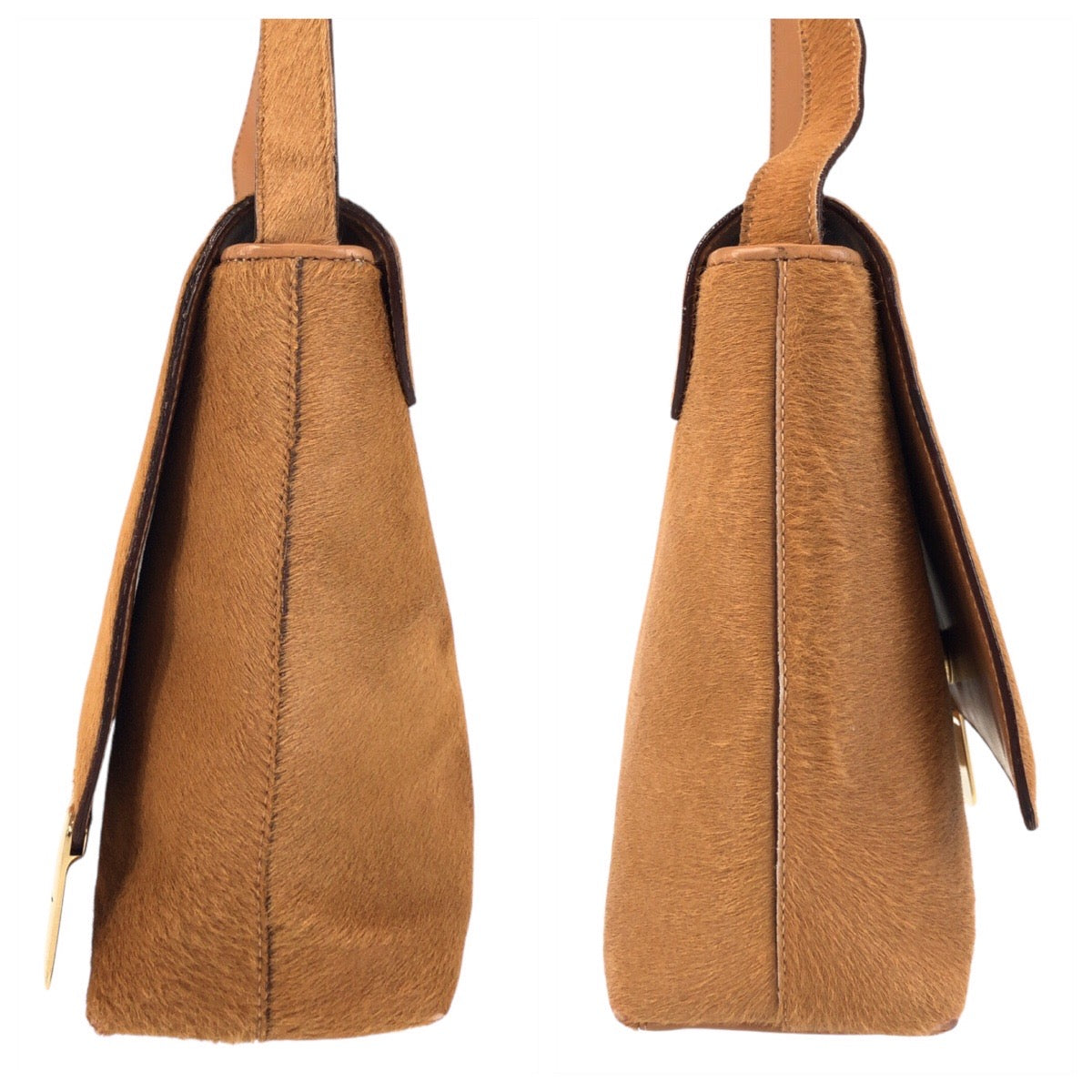 GUCCI Shoulder Bag 001 3444 1812 Harako Camel Gold Metal Women Used