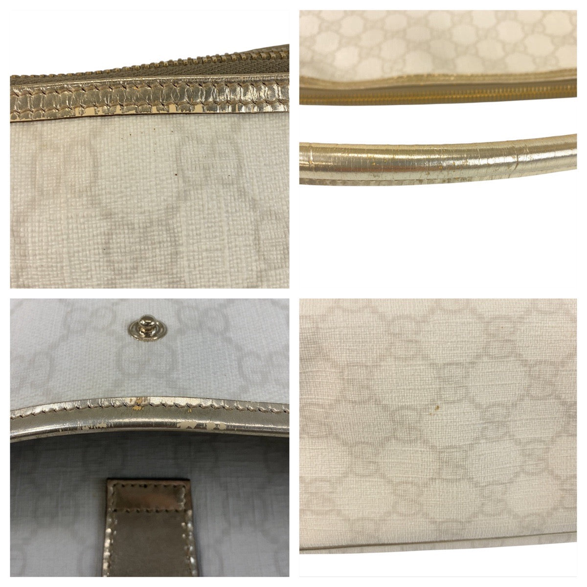 GUCCI Handbag 189898 GG Supreme Canvas white Handbag Women Used