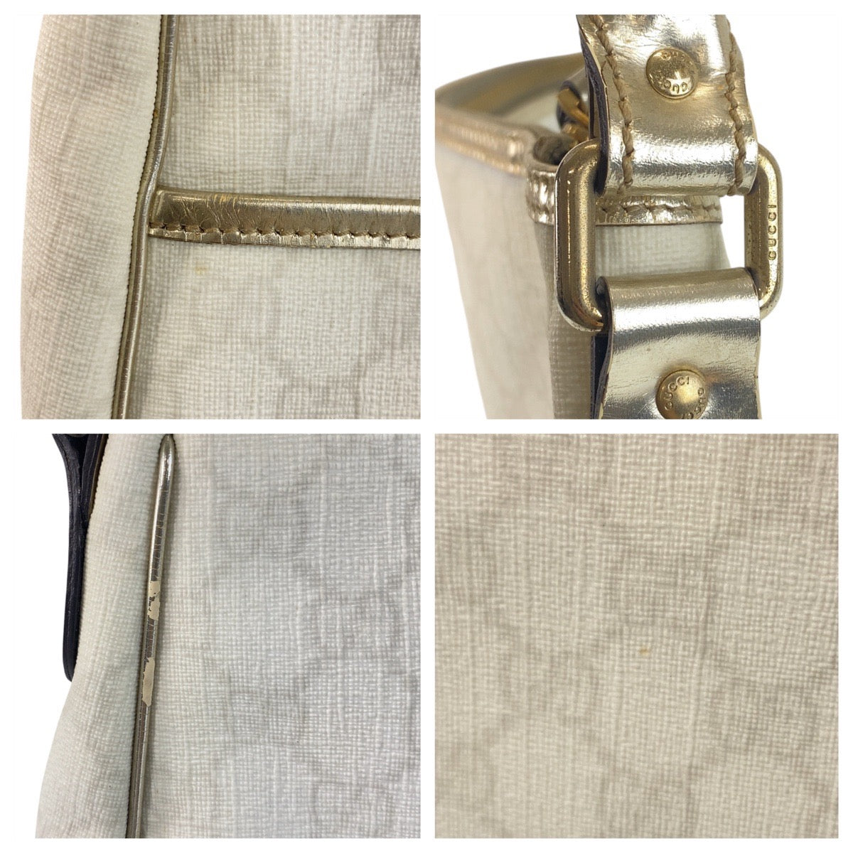 GUCCI Handbag 189898 GG Supreme Canvas white Handbag Women Used