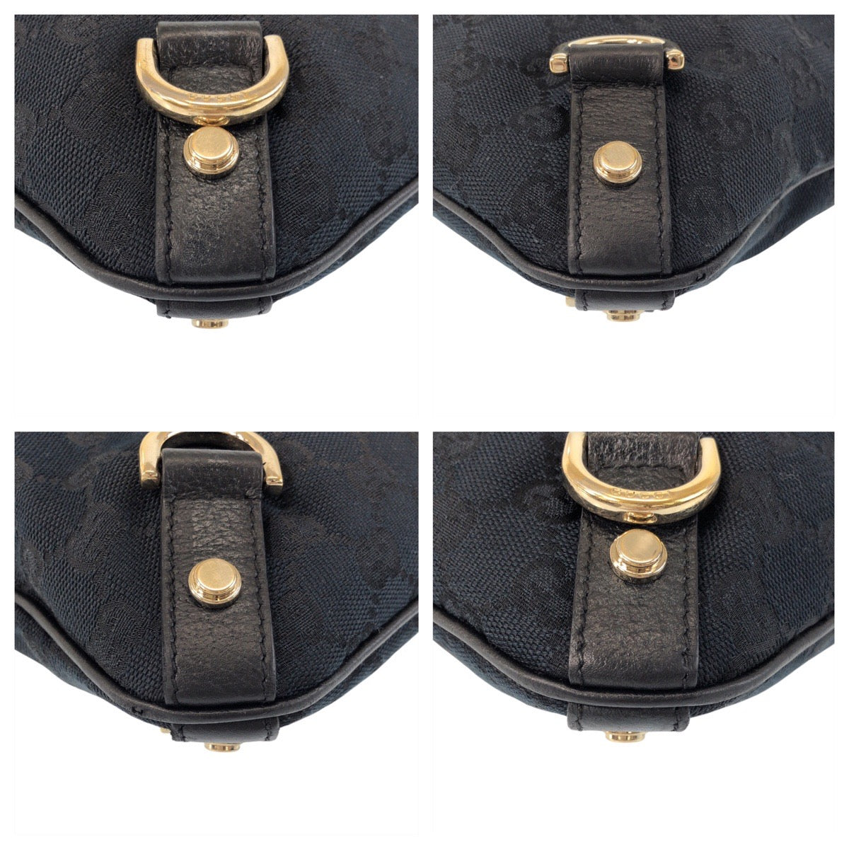 GUCCI Shoulder Bag 131326 GG canvas, leather black Shoulder Bag Messenger bag Abbey Women Used