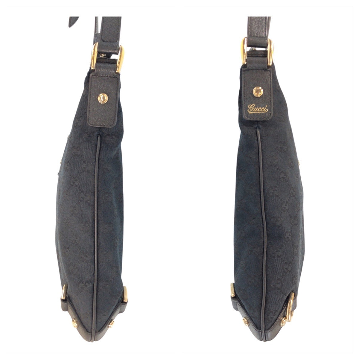 GUCCI Shoulder Bag 131326 GG canvas, leather black Shoulder Bag Messenger bag Abbey Women Used