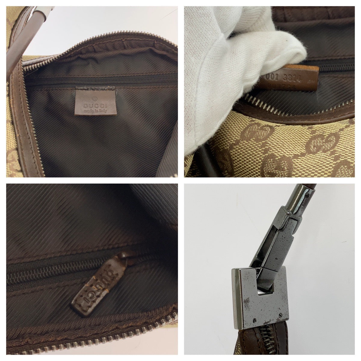 GUCCI Shoulder Bag 001 3814 GG canvas beige
