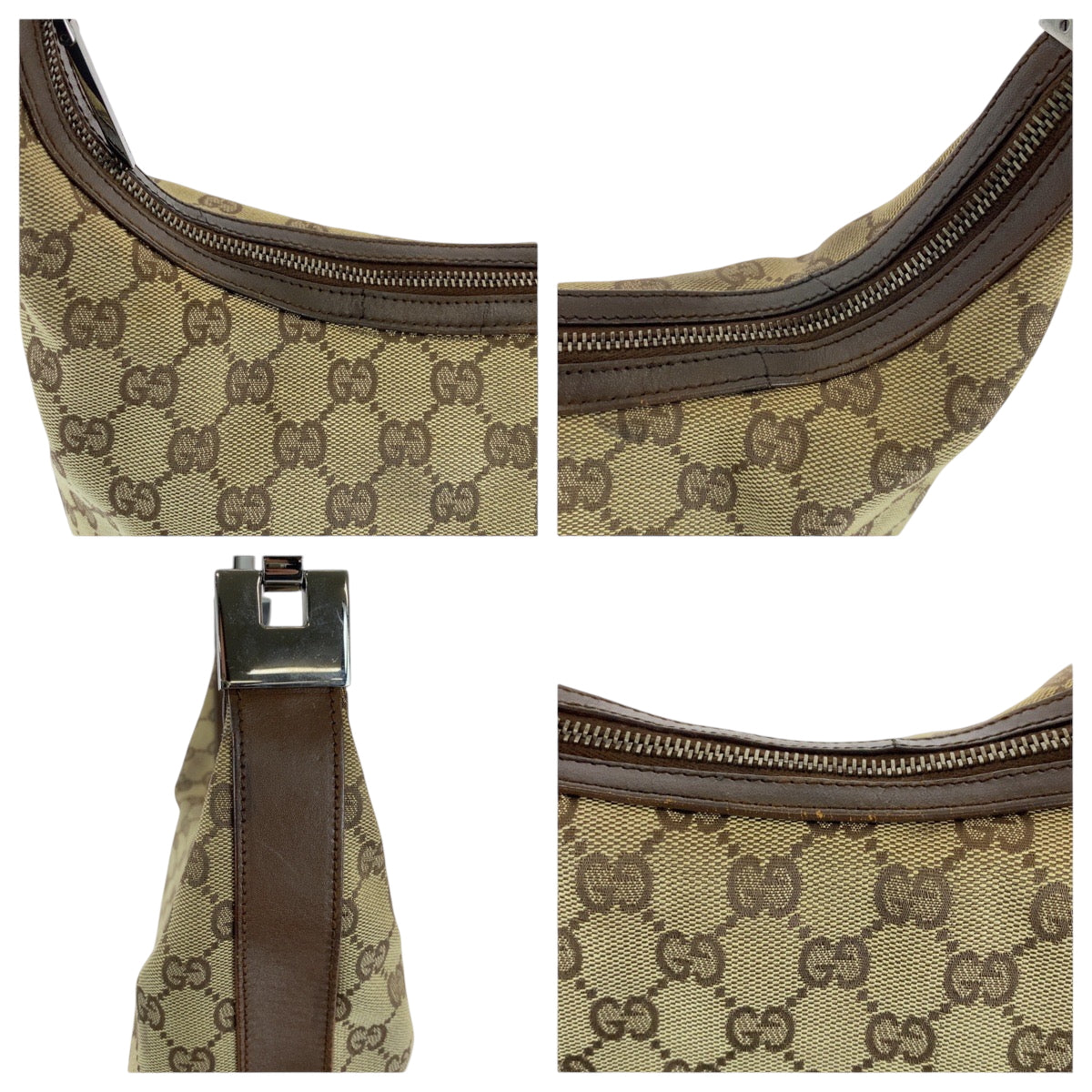 GUCCI Shoulder Bag 001 3814 GG canvas beige