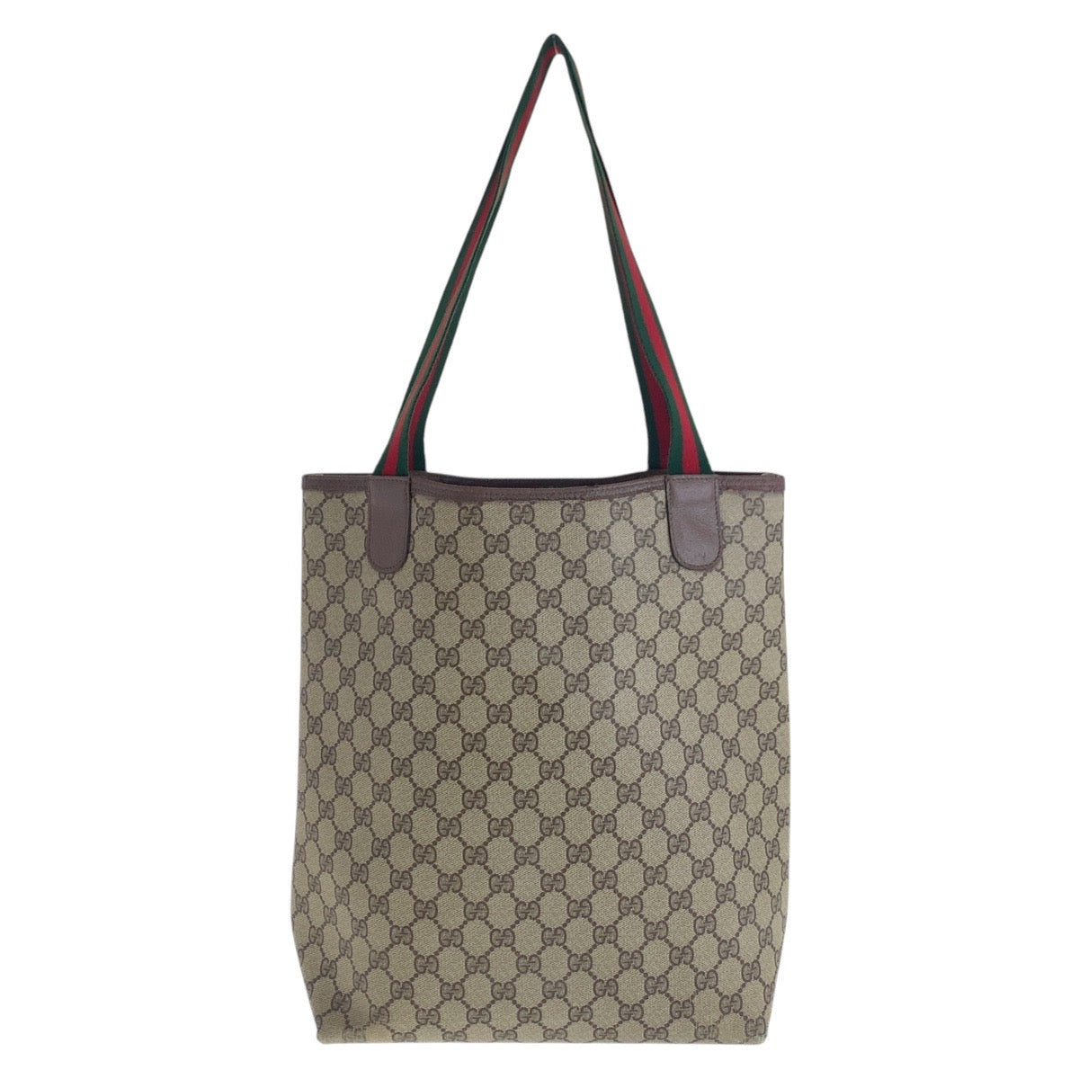 GUCCI Tote Bag 39 02 003 GG Supreme canvas, leather Brown Tote Bag Shoulder Bag Old Gucci Shelly Line Interlocking Women Used