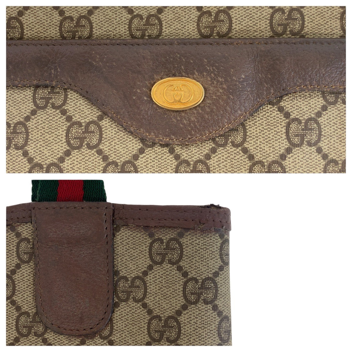 GUCCI Tote Bag 39 02 003 GG Supreme canvas, leather Brown Tote Bag Shoulder Bag Old Gucci Shelly Line Interlocking Women Used