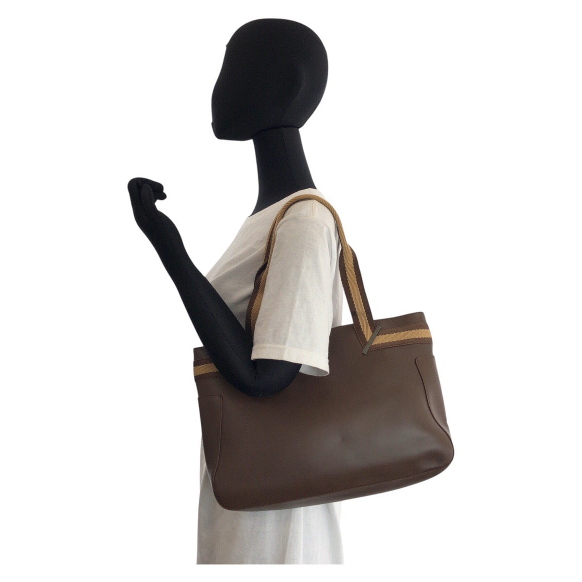 GUCCI Tote Bag 002 1135 leather Brown Sherry line