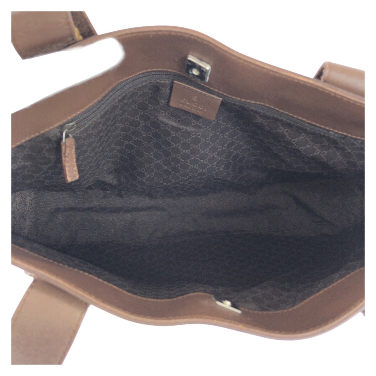 GUCCI Tote Bag 002 1135 leather Brown Sherry line