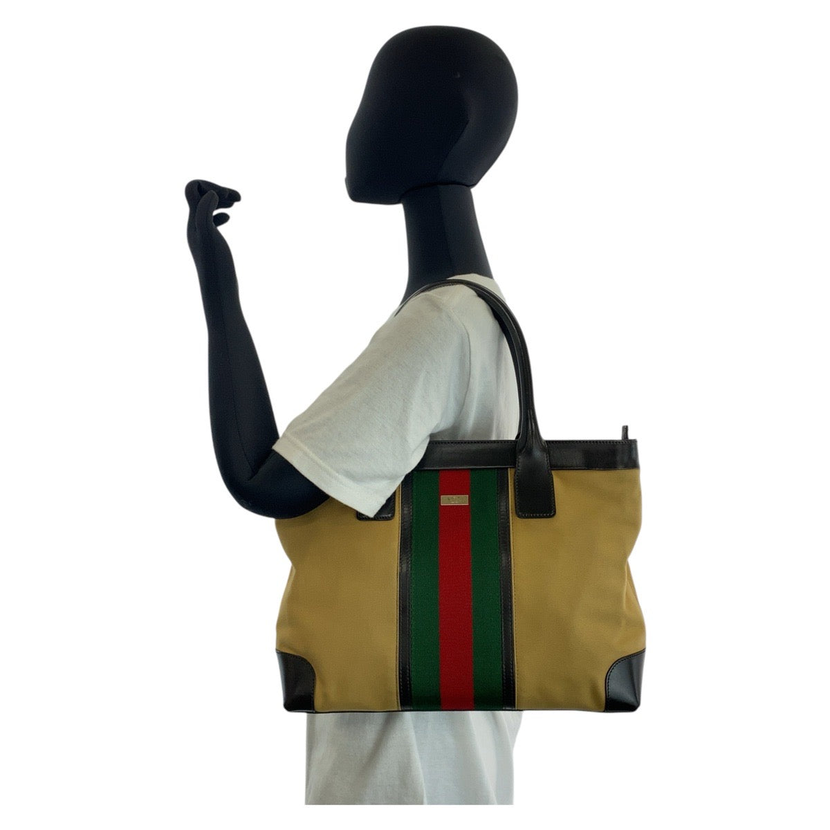 GUCCI Tote Bag 002 1119 canvas beige Sherry line
