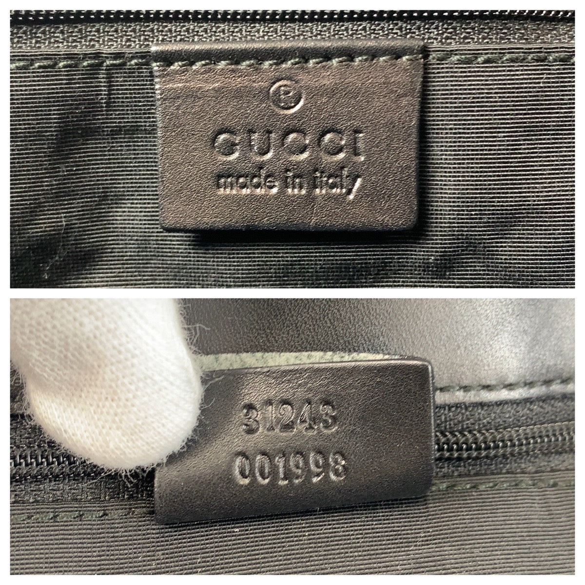 GUCCI Tote Bag 31243 GG canvas black