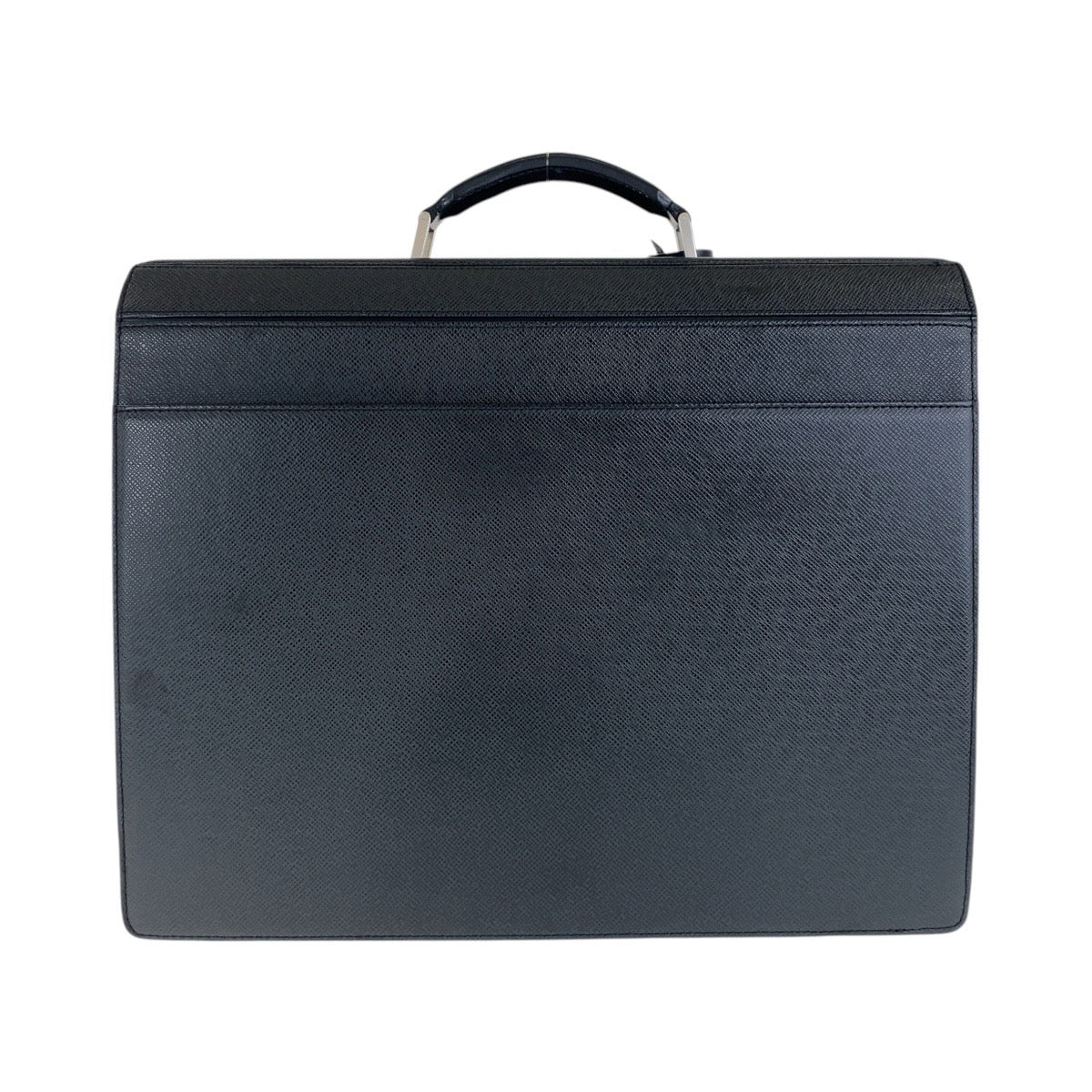 LOUIS VUITTON Business bag M30022 leather black Taiga Pilott case Ural