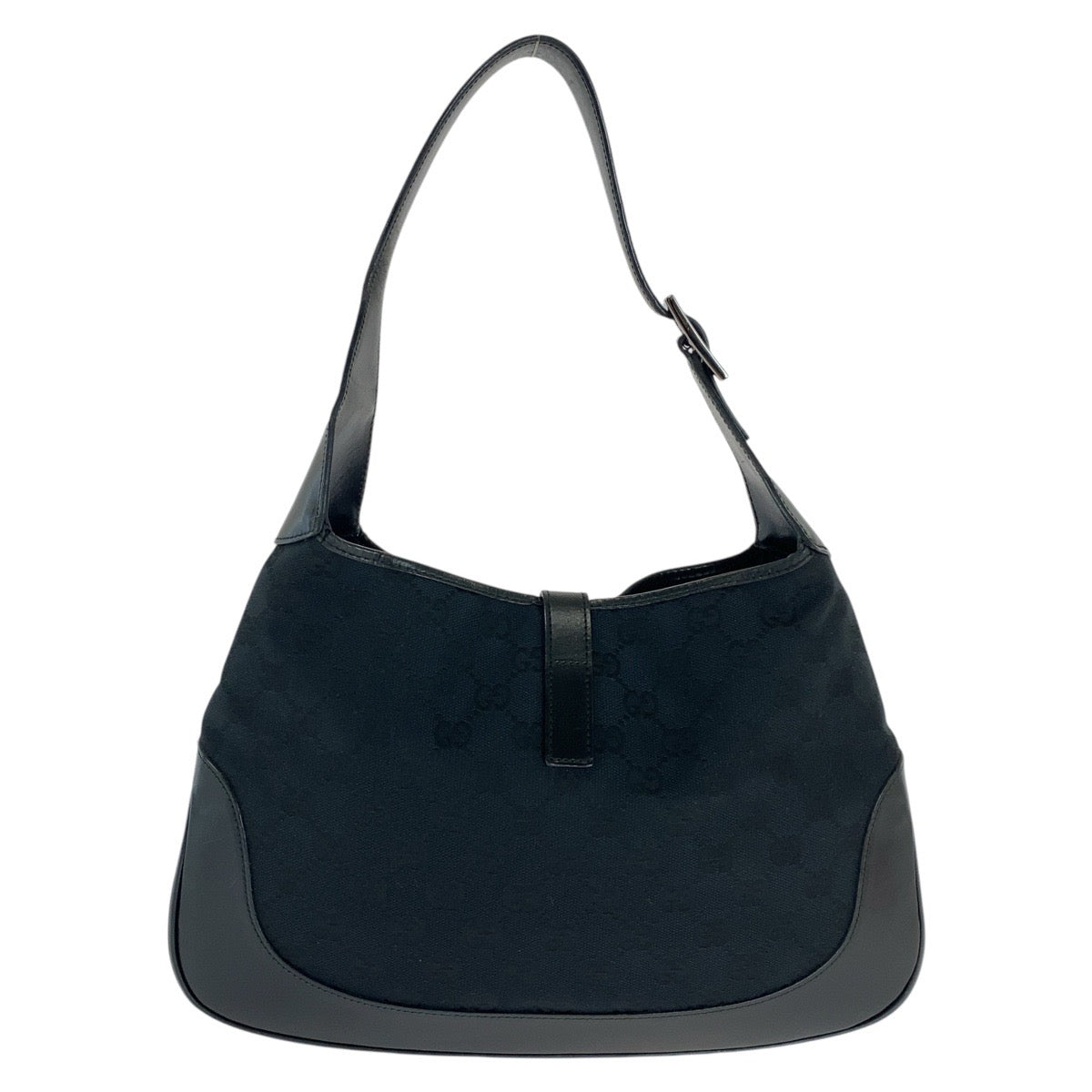 GUCCI Shoulder Bag 001 3306 GG canvas black Jackie