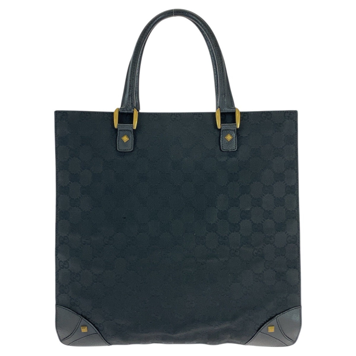 GUCCI Tote Bag 120898 GG canvas black Studs