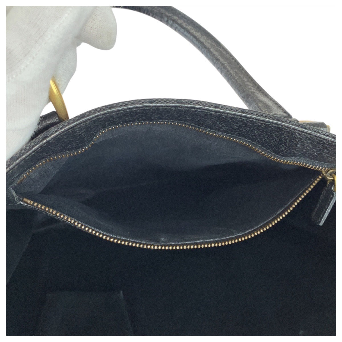 GUCCI Tote Bag 120898 GG canvas black Studs