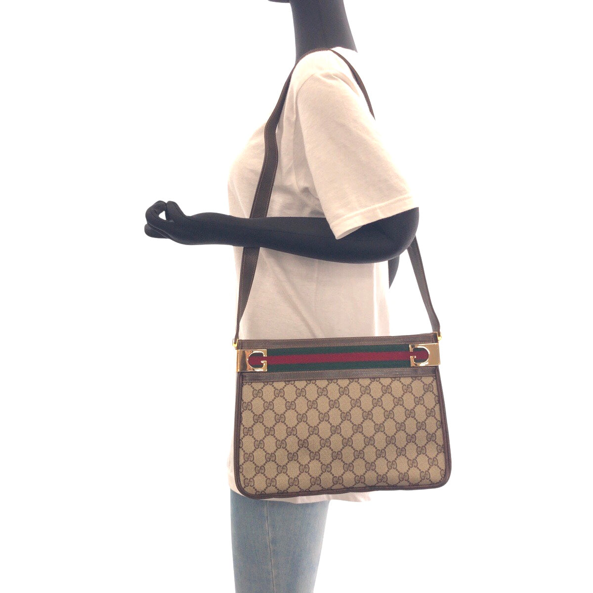 GUCCI Shoulder Bag GG Supreme Canvas multicolor Old Gucci Shelly Line