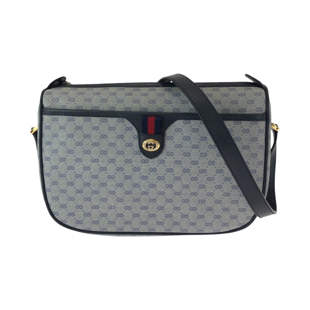GUCCI Shoulder Bag 89 02 077 GG Supreme Canvas gray Shoulder Bag pochette Old Gucci Women Used