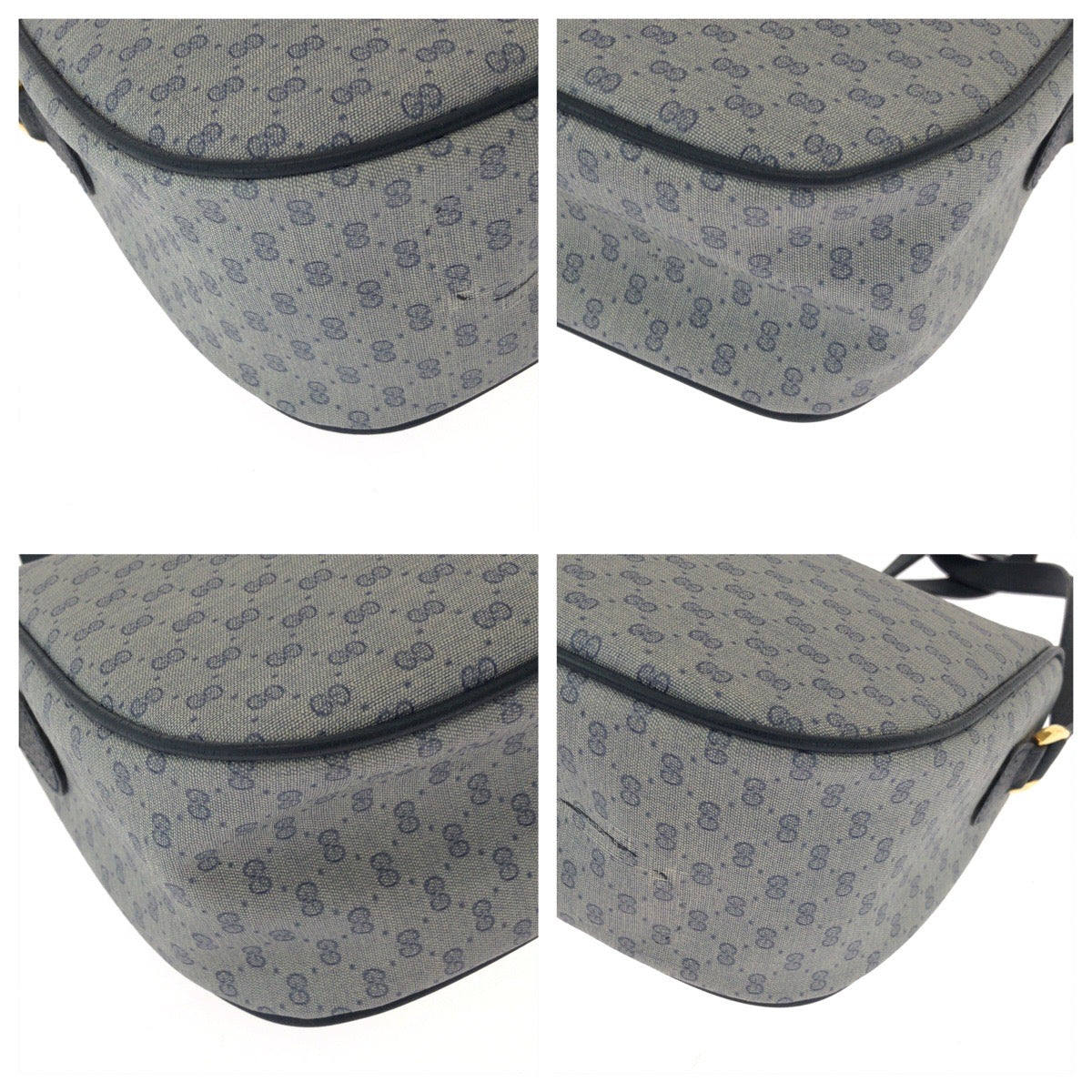 GUCCI Shoulder Bag 89 02 077 GG Supreme Canvas gray Shoulder Bag pochette Old Gucci Women Used