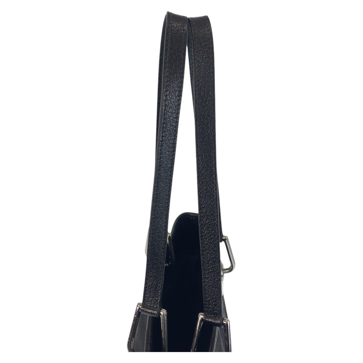 GUCCI Tote Bag 120840 GG canvas, leather Black SilverMetal Tote Bag Shoulder Bag Women Used