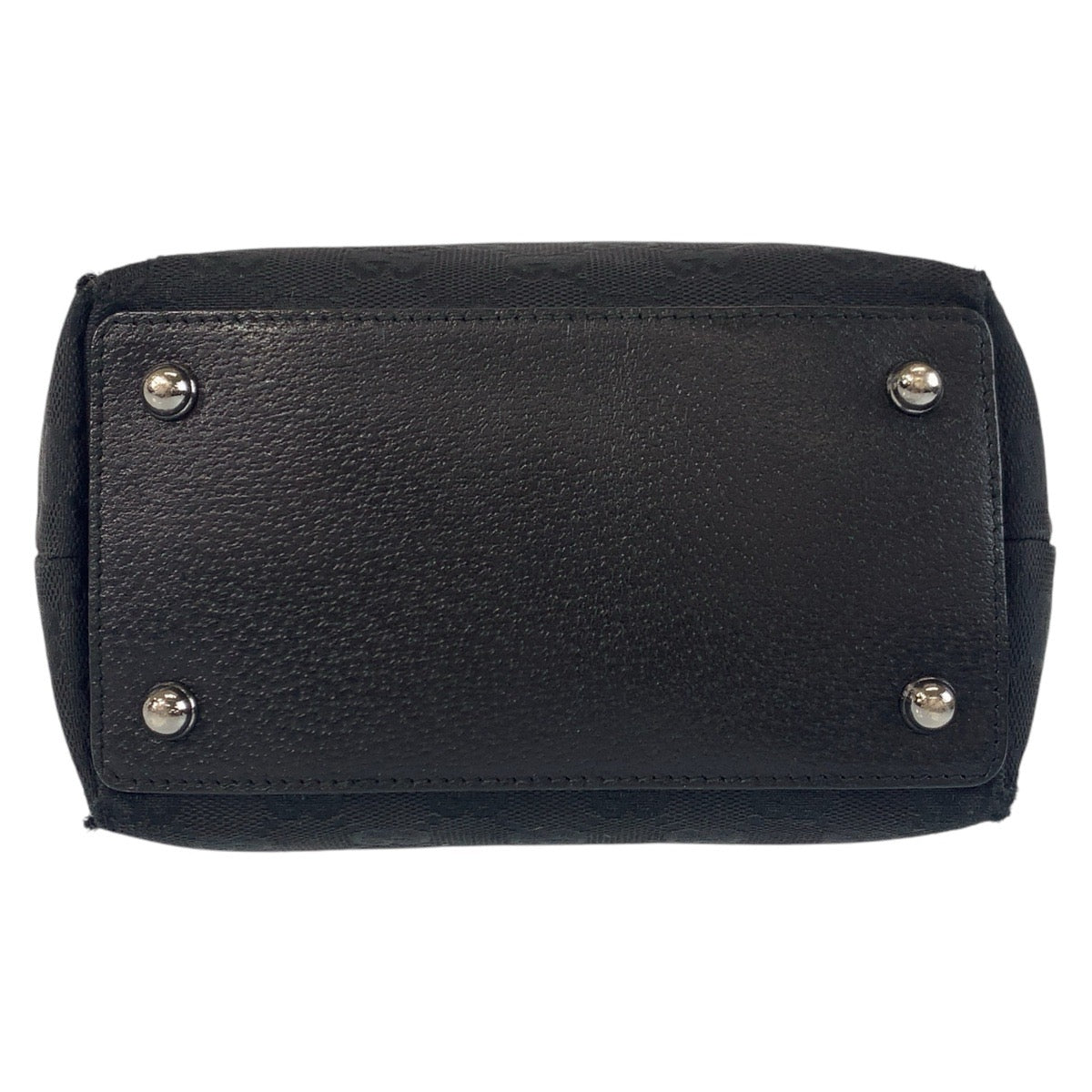 GUCCI Tote Bag 120840 GG canvas, leather Black SilverMetal Tote Bag Shoulder Bag Women Used