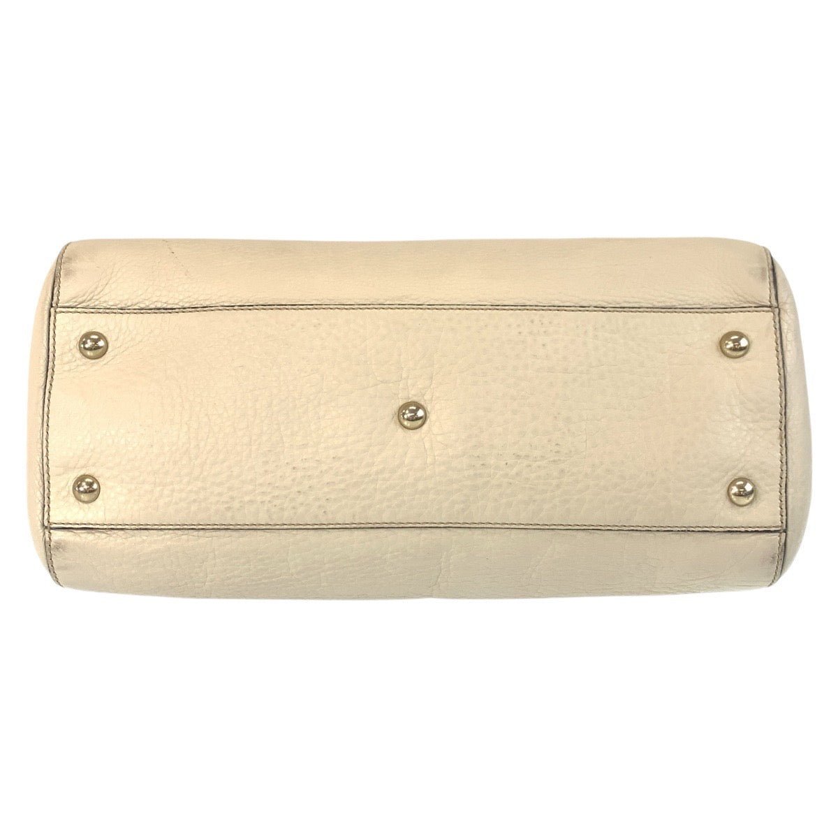GUCCI Handbag leather white Handbag Interlocking Women Used