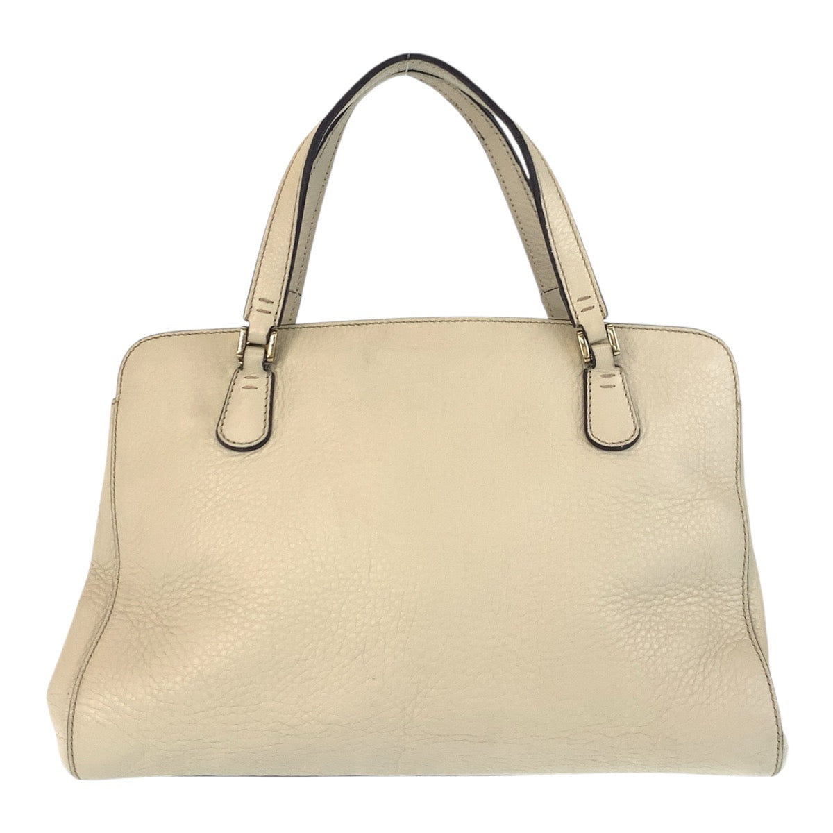 GUCCI Handbag leather white Handbag Interlocking Women Used