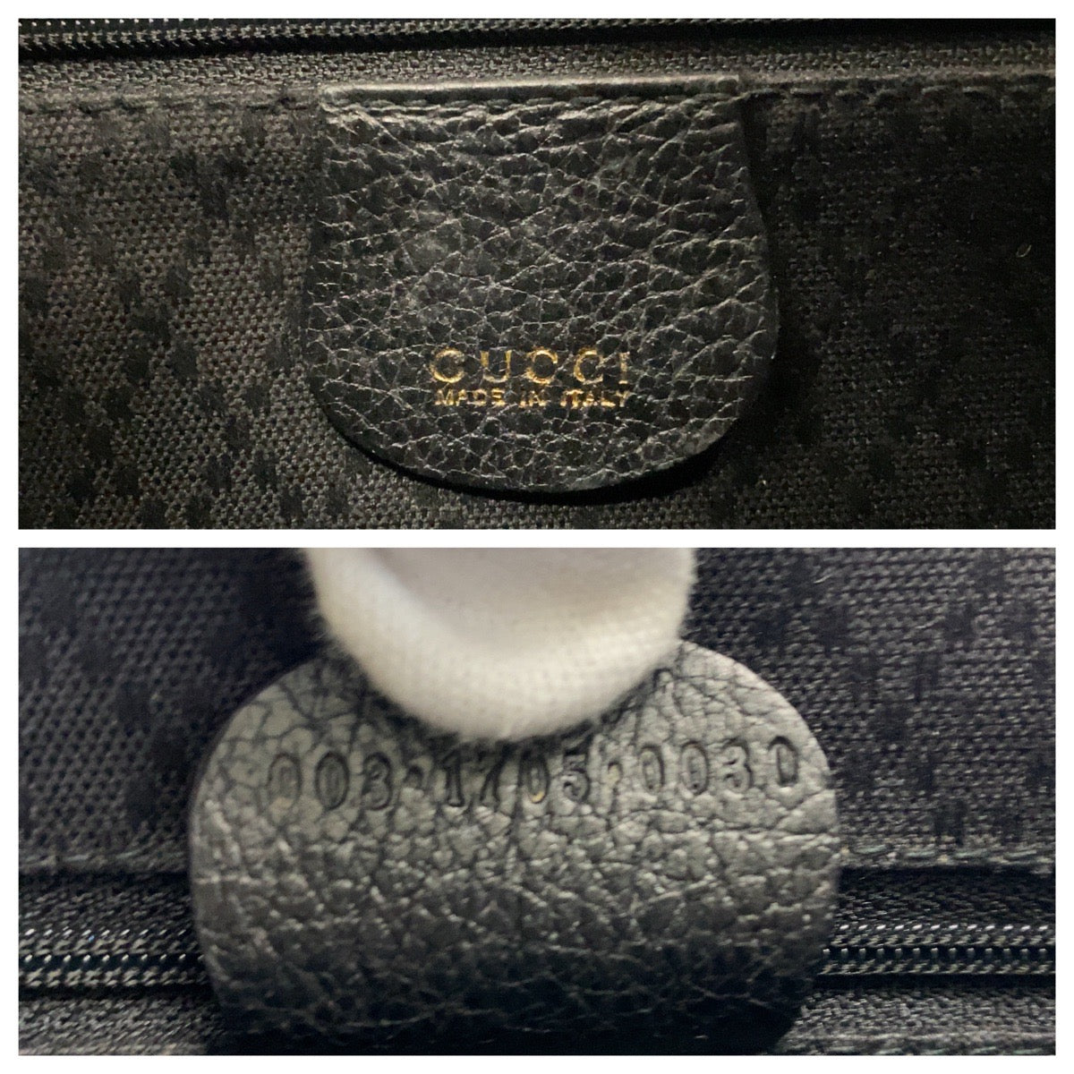 GUCCI Backpack 003 1705 0030 Suede Black GoldMetal Backpack Backpack Bamboo Women Used